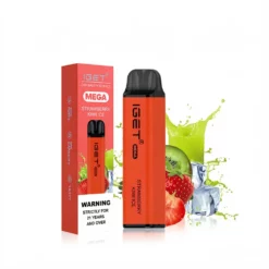 IGET Mega 3000 Puff Engangs Vape – Strawberry Kiwi Ice