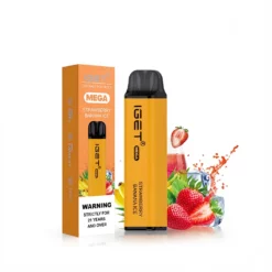 IGET Mega 3000 Sug Engangsvape – Strawberry Banana Ice